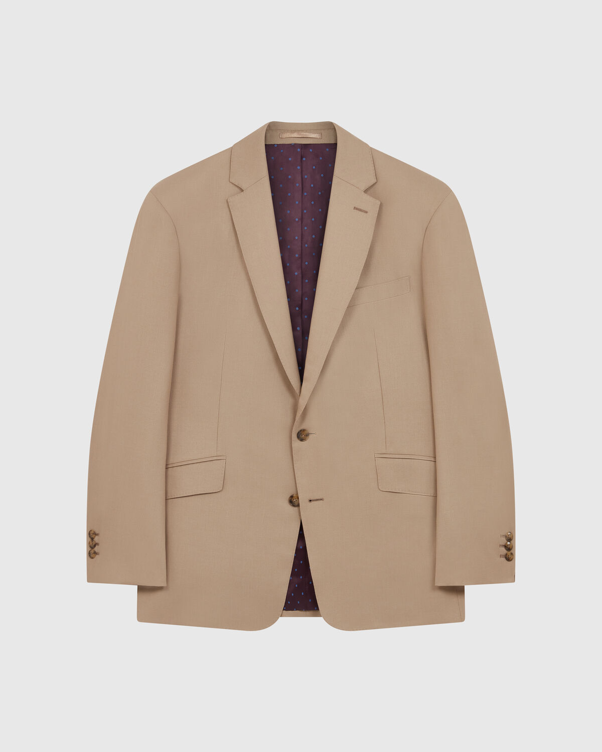Khaki Plain Weave Single-Breasted Suit by Zegna