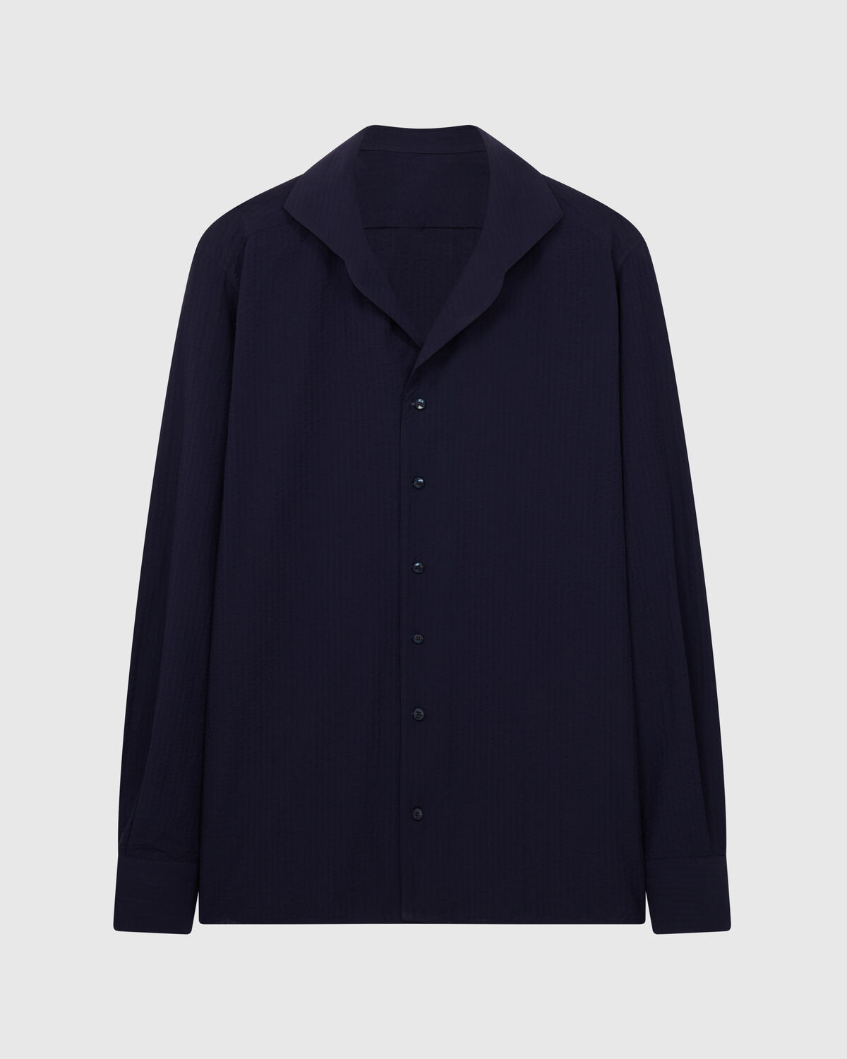 Royal Navy Seersucker Shirt by Albini
