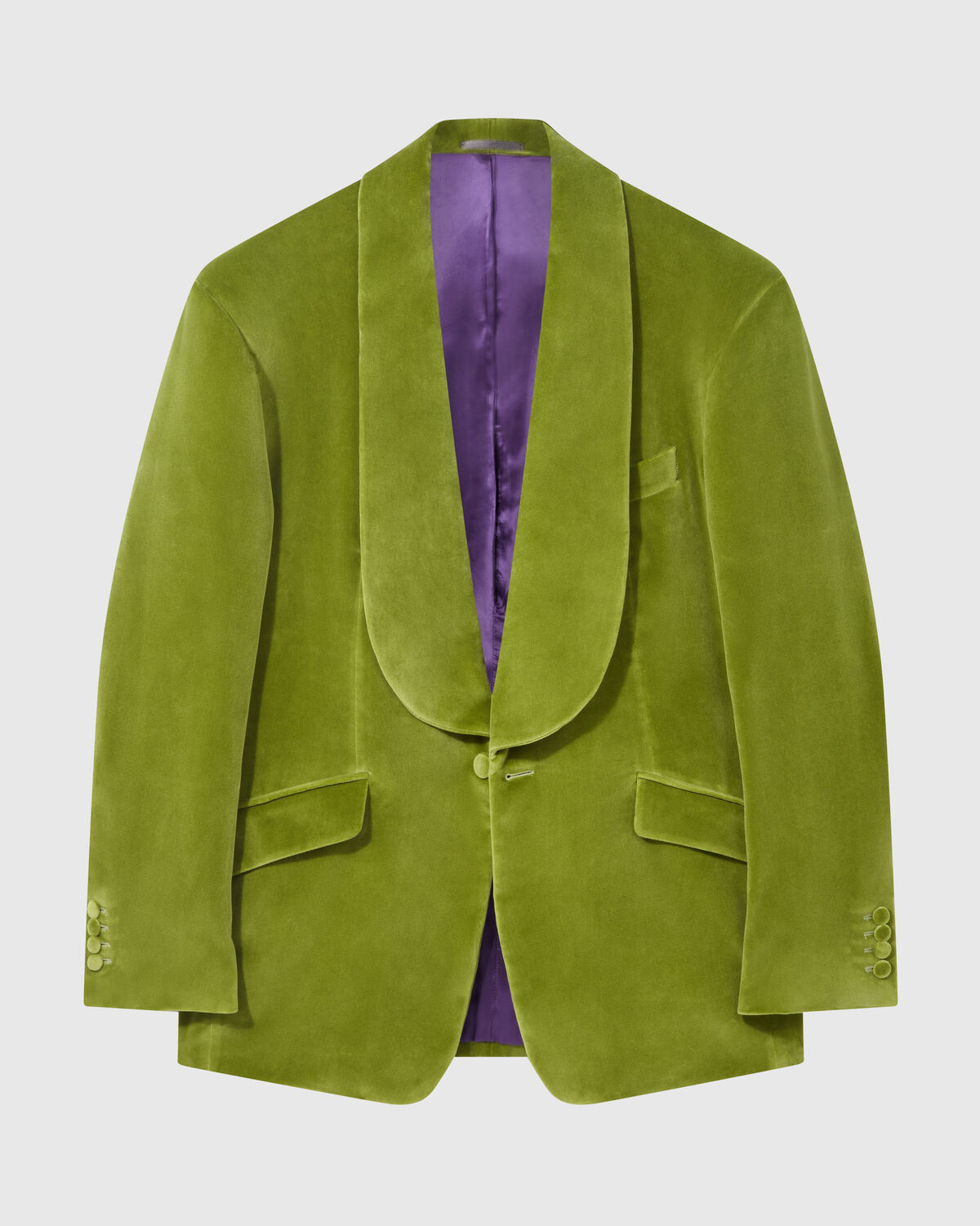 Lime Green Velvet Cocktail Jacket by Dormeuil