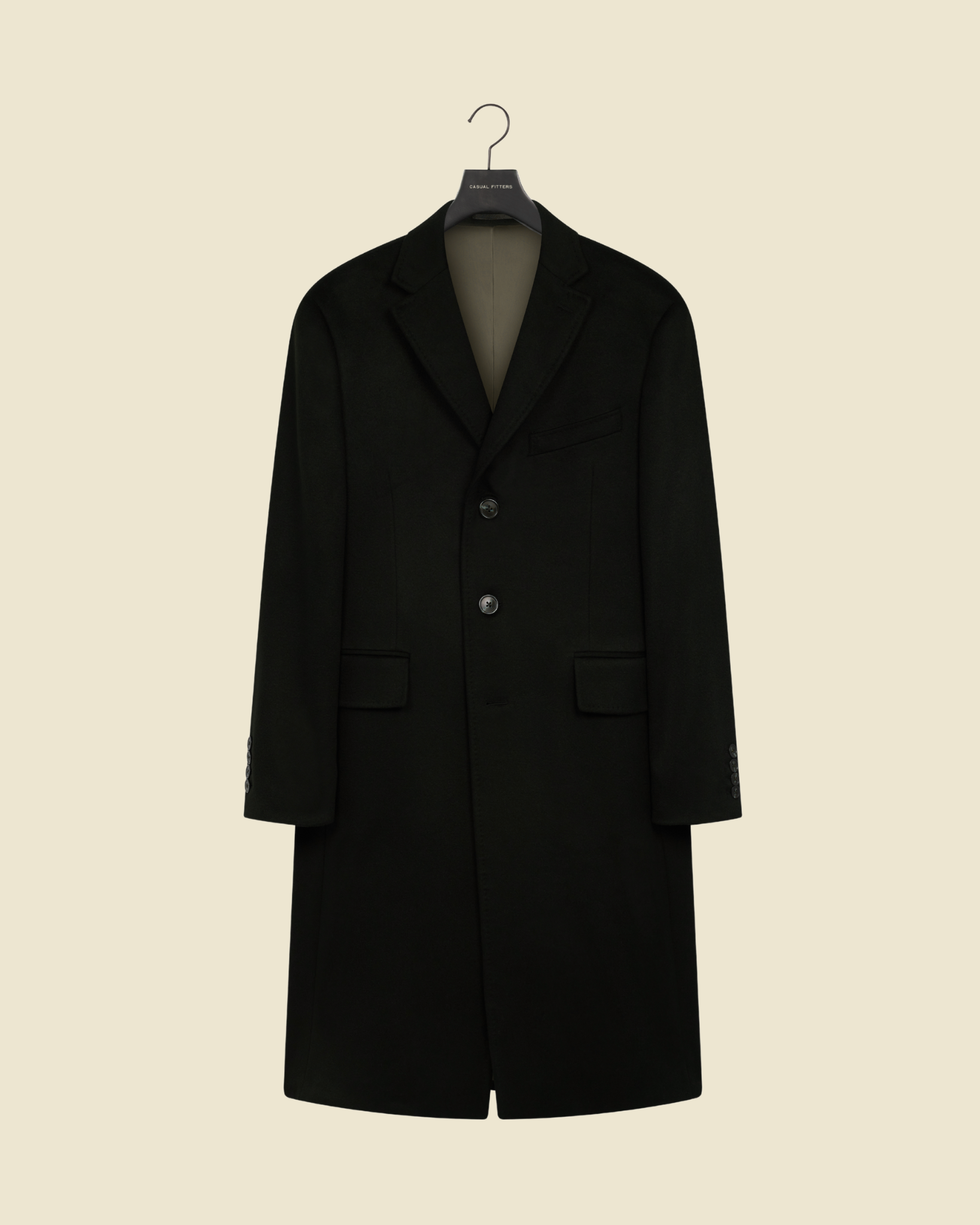 French Navy Cashmere Overcoat