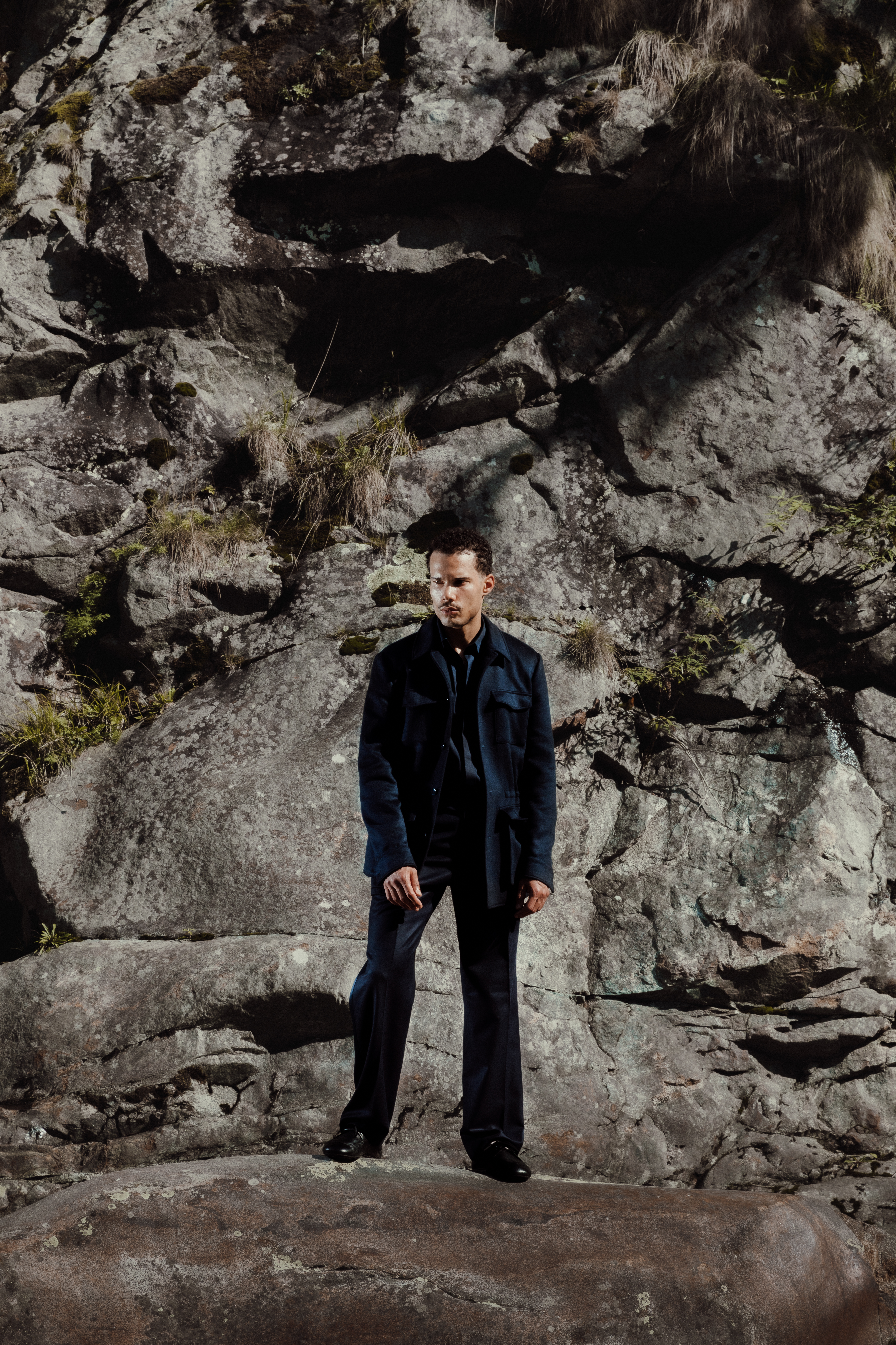 French Navy Cashmere Safari Jacket