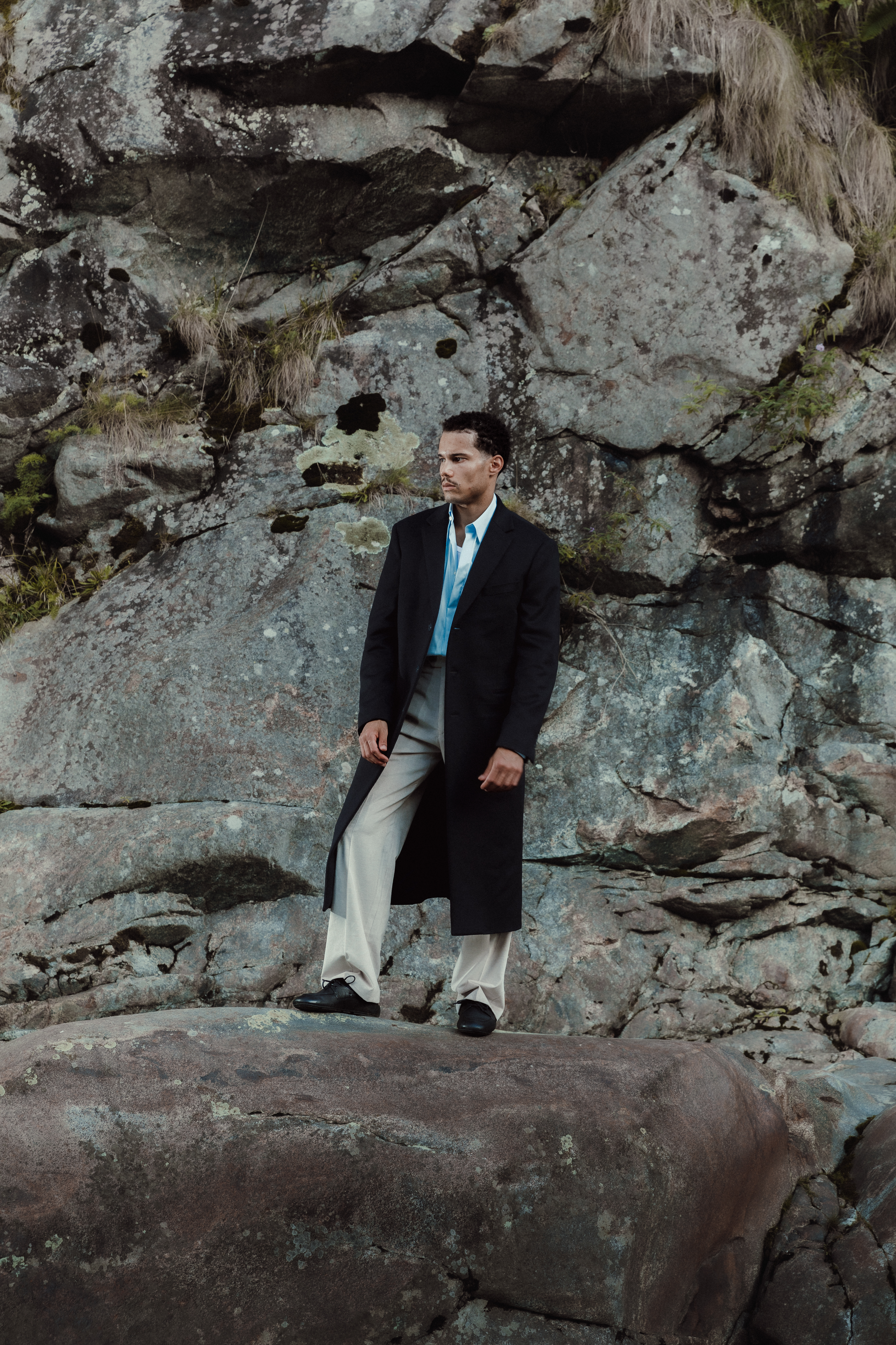 French Navy Cashmere Overcoat