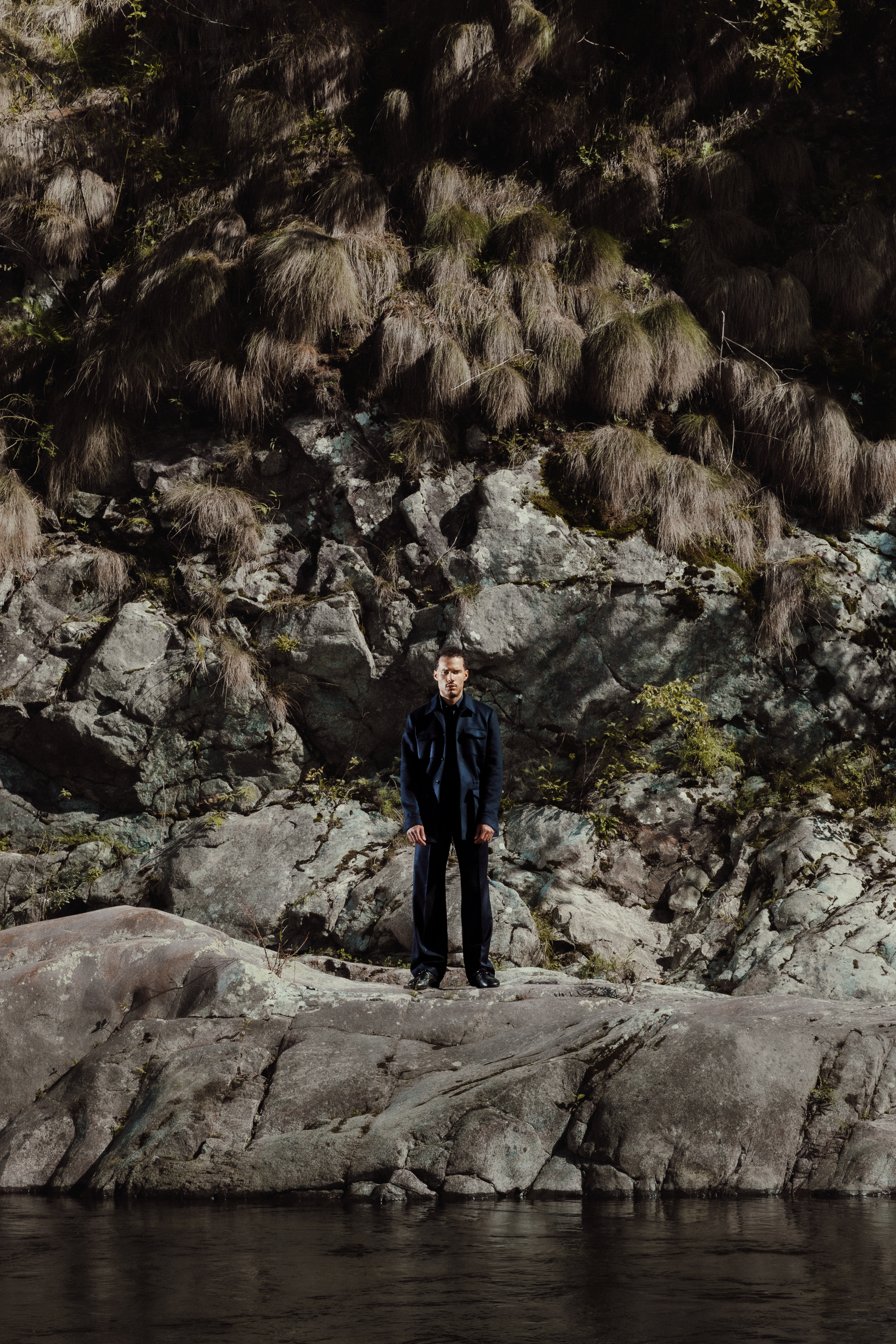 French Navy Cashmere Safari Jacket