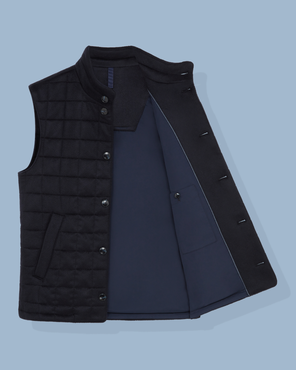 FIT.002: Navy Cashmere Gilet