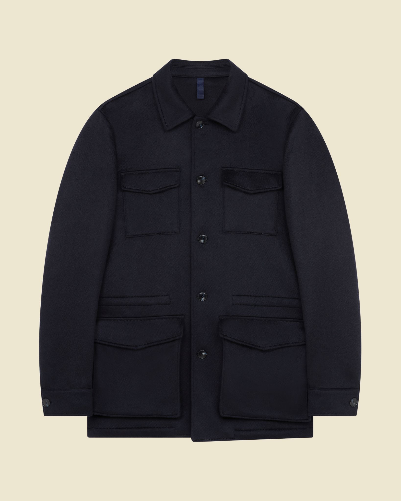 French Navy Cashmere Safari Jacket
