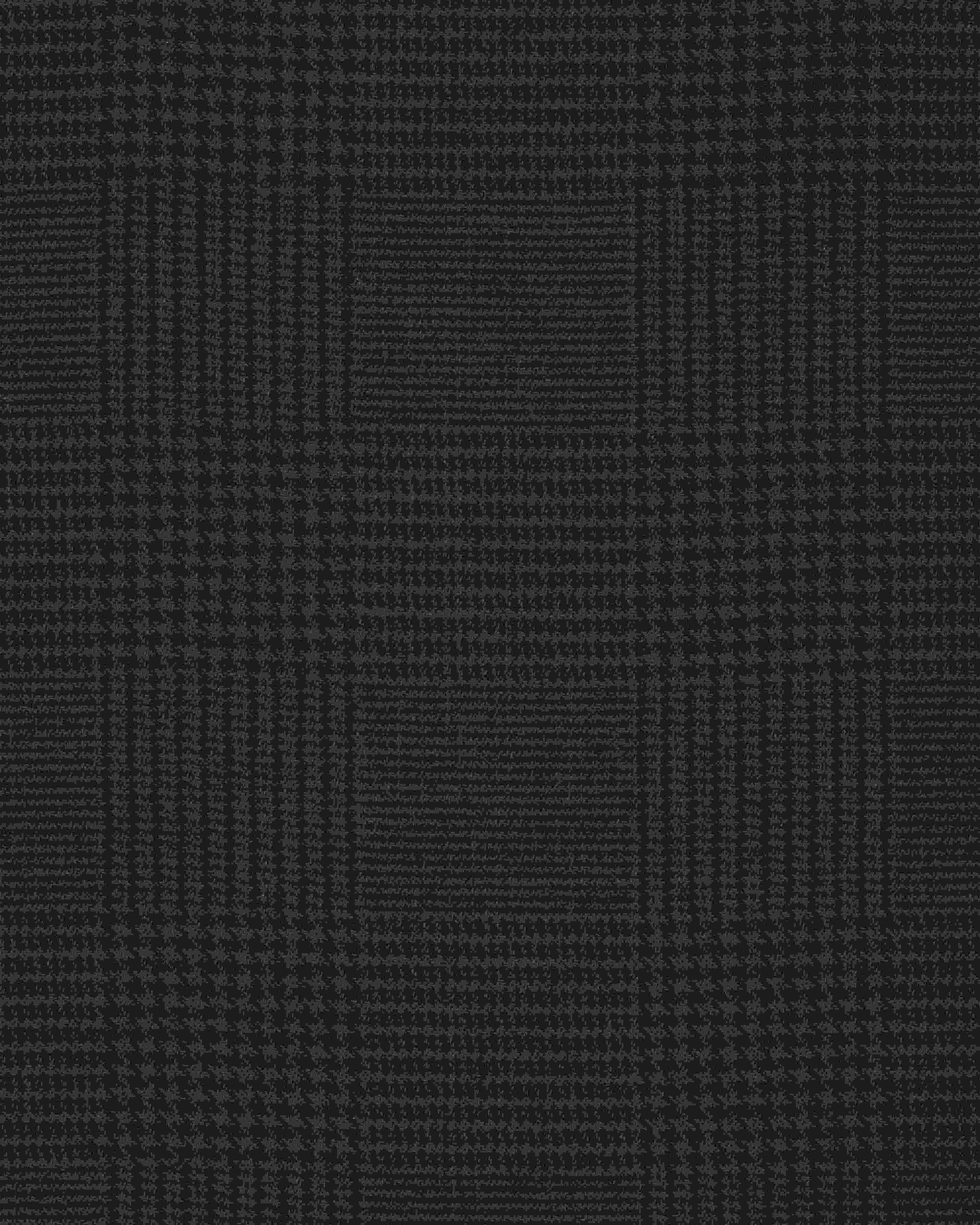 French Navy Glencheck Wool/Silk by Ermenegildo Zegna