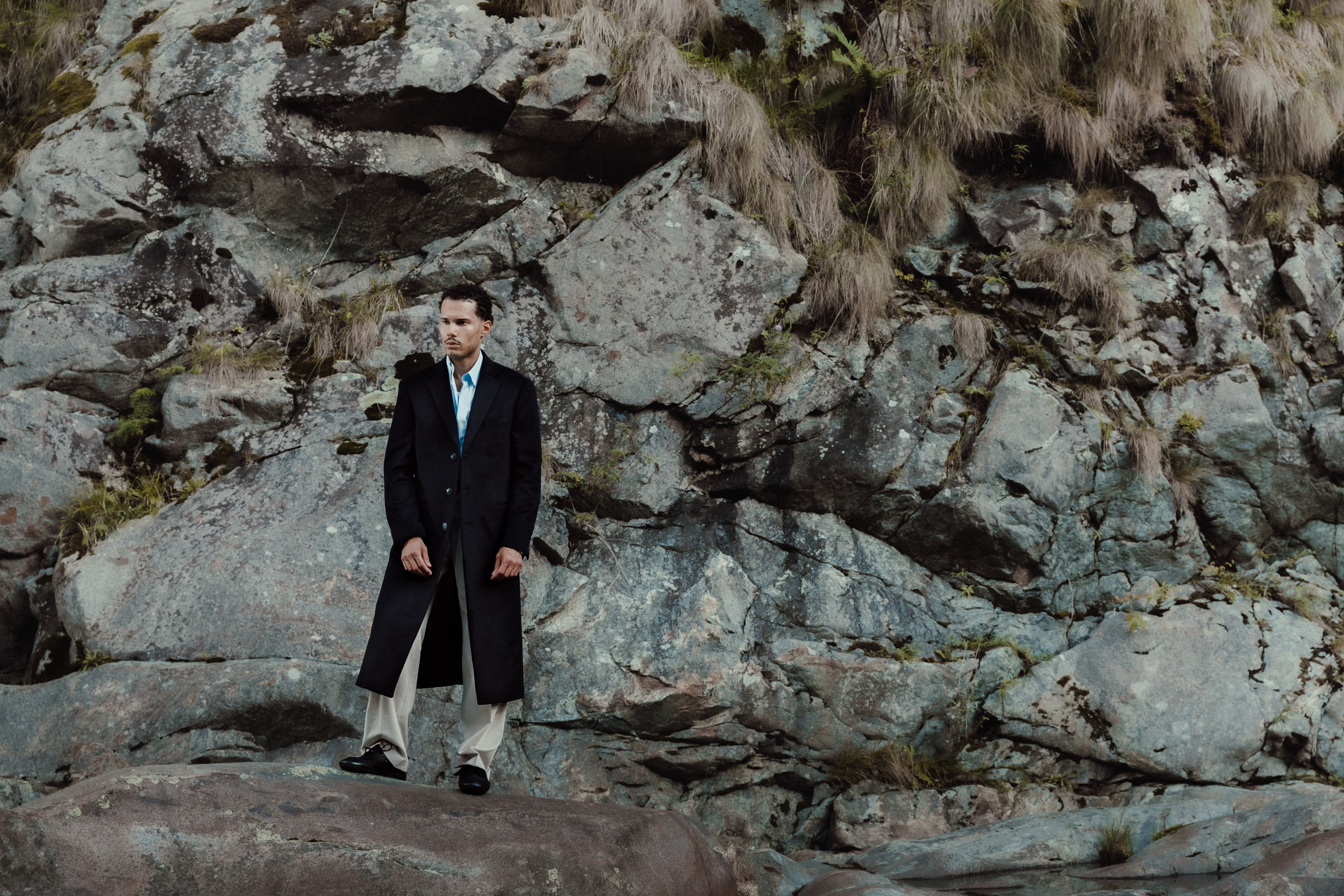 French Navy Cashmere Overcoat