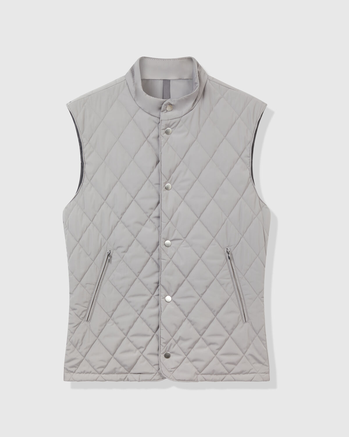 Light Grey Diamond Quilted Gilet