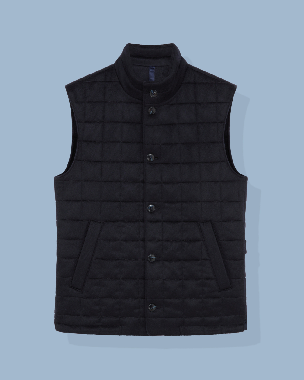 Navy Fitter Example Ready-to-Wear Fit.002: Navy Cashmere Gilet by Colombo - Casual Fitters